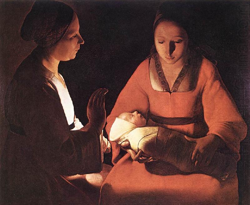 LA TOUR, Georges de The New-born (detail) saf china oil painting image